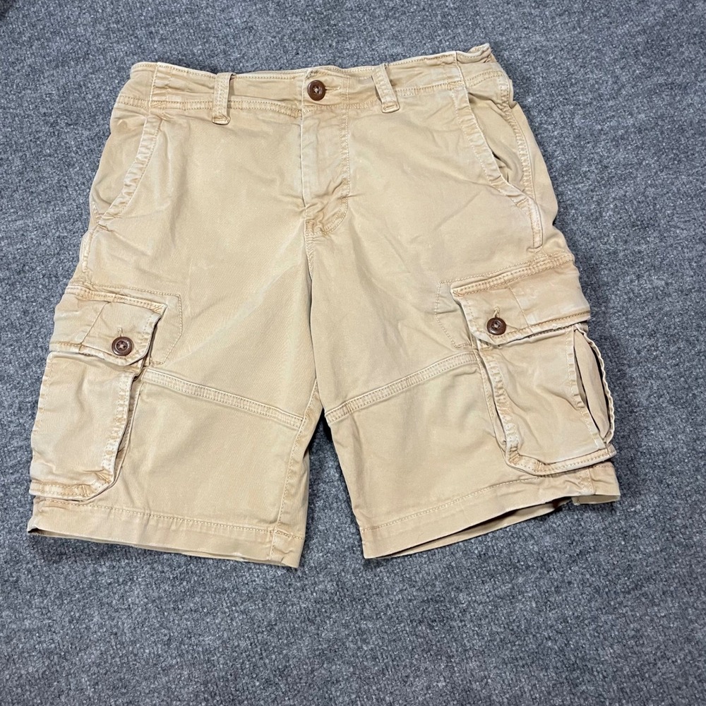 American Eagle Cargo Shorts Mens Size 30 Khaki Classic Fit Extreme Flex Cotton
